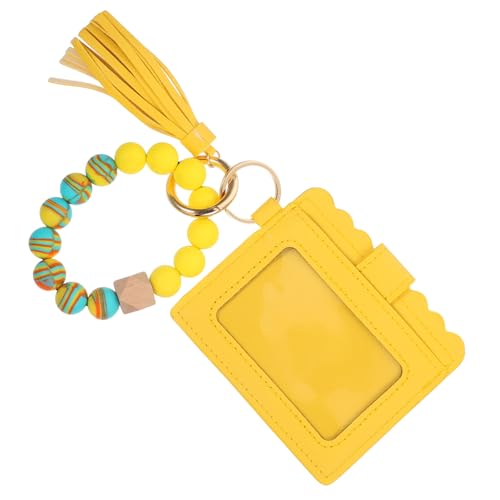 GAROZATION 1stück Chic Schlüsselanhänger Armband Tasche Aus Pu Quaste Multifunktionale Geldbörse Für Damen Stilvoller Schlüsselbund Und Kartenhalter Für Alltag Und Besondere Anlässe von GAROZATION