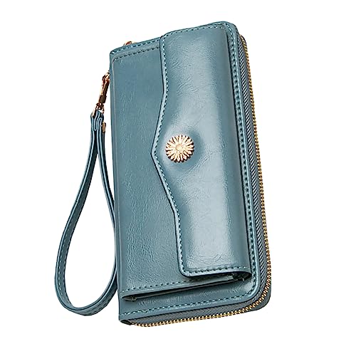 GAROZATION 1stück Damen Leder Geldbörse Langer Clutch Mit Reißverschluss Eleganter Handtasche Für Münzen Karten Und Mobiltelefone Für Täglichen Gebrauch Kompakt Und Leicht von GAROZATION