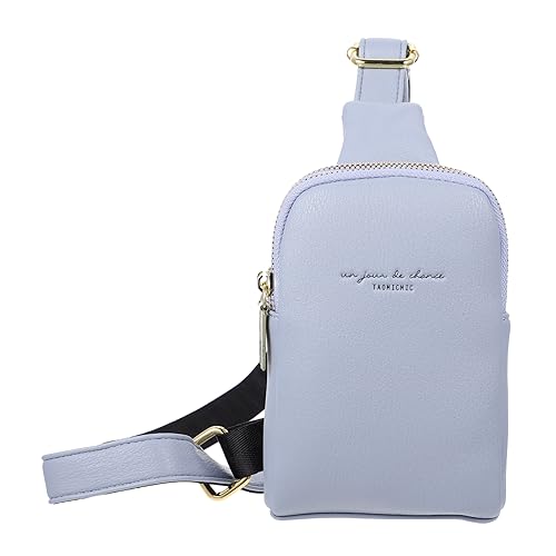GAROZATION 1stück Damen Pu Umhängetasche Modische Brusttasche Für Alltag Verstellbarer Riemen Praktische Doppel-fächer Für Wertsachen Für Reisen Und Freizeit von GAROZATION