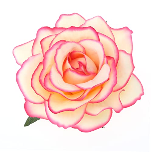 GAROZATION Rosenblumen Haarspange Mit Brosche Künstliche Rosenhaarschmuck Blumenhaarklammer Für Damenpartys Antike Farbe Einfach Zu Tragen von GAROZATION