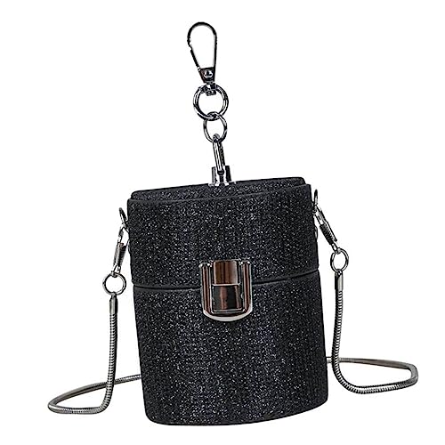 GAROZATION 1stück Mini Chain Bag Umhängetasche Mit Kette Schwarz Für Lippenstift Und Kleingeld Für Shopping Und Alltag von GAROZATION