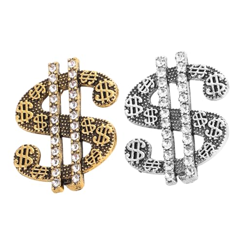 GAROZATION 2 Geldbroschen: Einzigartige Anstecknadel Mit Dollarzeichen Für Männer Und Frauen, Hip-hop-modeschmuck Für Kleidung, Hüte, Taschen Und Besondere Anlässe. von GAROZATION