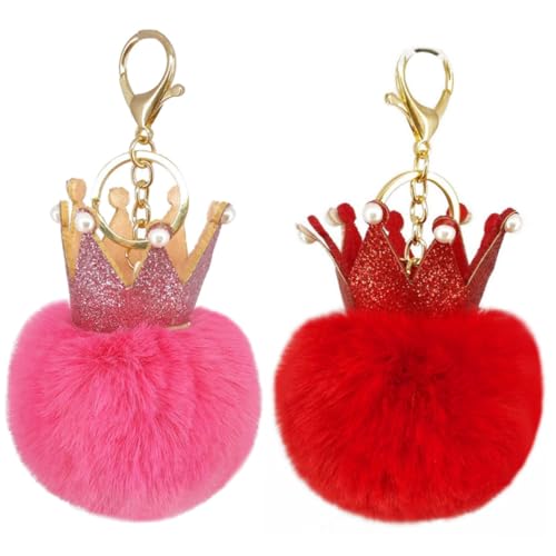 GAROZATION 2 Stück Crown Design Schlüsselbund Zarte Tasche Hängen Anhänger Auto Interieur Ornament von GAROZATION