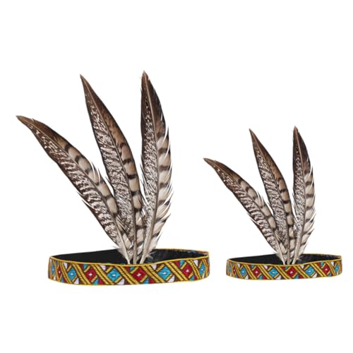 GAROZATION 2stücke Feder-stirnbänder Für Junge Mädchen Und Erwachsene Bunte Kopfbedeckungen Für Festlichkeiten Kostüme Und Aufführungen Für Karneval Tanzpartys Und Mehr von GAROZATION