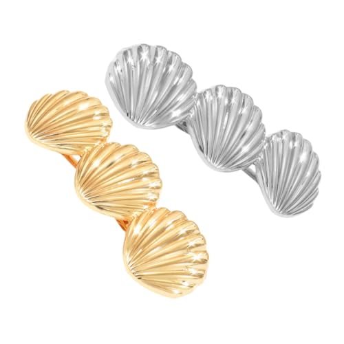 GAROZATION 2stücke Teiliges Metall Haarspangen Muschelform Für Damen Elegante Französische Haarnadeln Für Dünnes Haar Für Hochzeiten Und Besondere Anlässe von GAROZATION