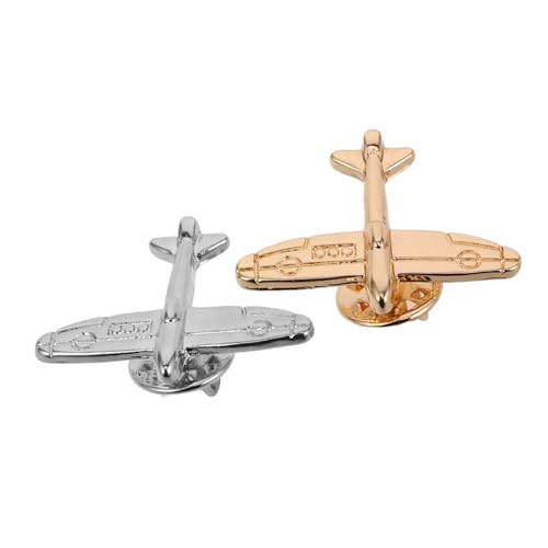 GAROZATION 2 Stück Mini Flugzeug Brosche Anstecknadeln Elegantes Design Leichtes Accessoire für Anzüge Hemden Business Hochzeiten für Flugzeugfans von GAROZATION
