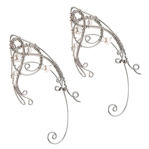 GAROZATION 2 Stück Mode Elfen Ohrclips Ohrhaken Retro Ear Cuff Damen Ohrschmuck Ohrlöcher Stilvoll und für Alltag und Cosplay von GAROZATION