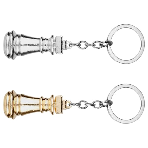 GAROZATION 2stücke Schach Schlüsselanhänger Aus Edelstahl Stilvolle Schlüsselringe Für Damen Vielseitige Taschenanhänger Und Schlüsselbund Zubehör Für Schachliebhaber Und Spieler von GAROZATION