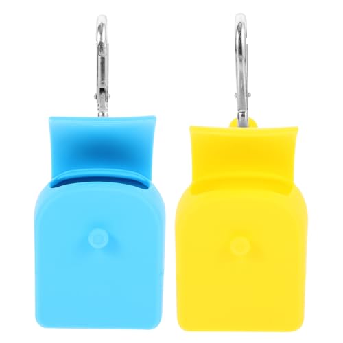 GAROZATION 2 Stück Silikon Aufbewahrungstasche mit Haken Weiche Münzgeldbörse und Schlüssel Organizer Tragbare Tasche für Ohrhörer und Kleine Gegenstände Leicht Strapazierfähig Gelb und Blau von GAROZATION