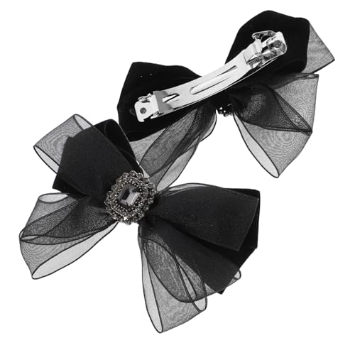 GAROZATION Trachten Haarreif Damen Glitzer Haarschleifen Strass Haarspangen Für Frauen Dekorative Haaraccessoires Für Teenager Ädchen Und Mesh Design Haarklammern Damen von GAROZATION