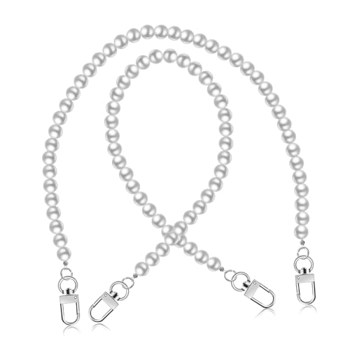 GAROZATION 2 Stück Teiliges Metall Hüftkette mit Imitationsperlen Langlebige Hosenkette für Jeans Modisches Accessoire im Punk Hip Hop Stil für Damen und Herren von GAROZATION