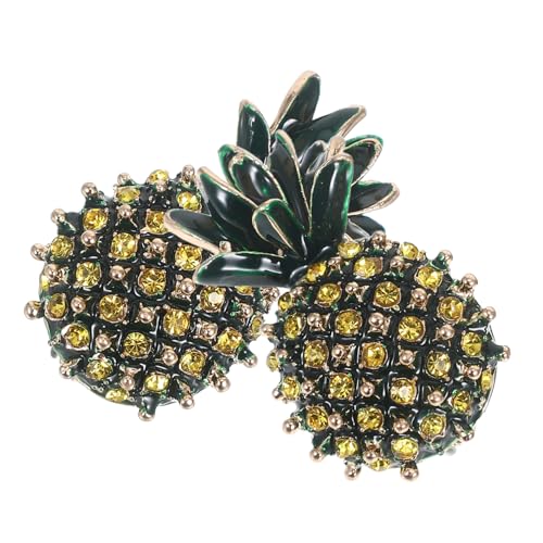 GAROZATION 2 Stück Vintage Ananas Broschen für Damen Langlebige Legierung Modische Anstecknadeln Vielseitiges Schmuck accessoire für Kleidung Taschen Hüte Stilvolle Frucht Pins von GAROZATION