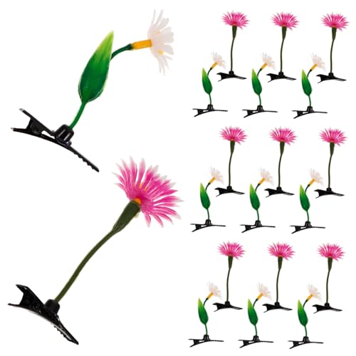 GAROZATION 20 Stück Teiliges Haarspangen Blumen Haarklammern für Mädchen Süße Bunte Haarclips mit Lustigem Pflanzen Design Langlebig aus Kunststoff und Metall Vielseitig für Kurze und Lange von GAROZATION