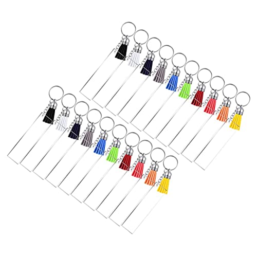 GAROZATION 20 Pack Acryl Keychain Rohlinge Runde Schlüsselanhänger Quaste Für von GAROZATION
