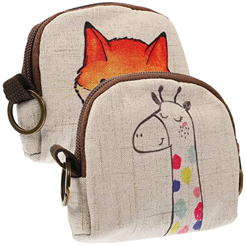 GAROZATION 2 Süße Geldbörsen Für Jungen Und Mädchen Tasche Für Jungen Und Mädchen Reißverschluss Geldbörse Für Kleingeld Tragbar Und Robust von GAROZATION