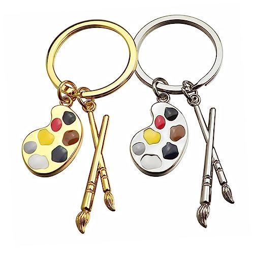 GAROZATION 2stücke Metall Schlüsselanhänger Mit Kreativen Hochwertige Schlüsselringe Für Künstler Und Geschenkideen Für Taschen Und Rucksäcke von GAROZATION