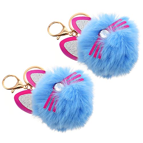 GAROZATION 2St Schlüsselanhänger säckchen packetbandrollen Key fob schlüssel anhänger catcordion lengend Halter Reize Bausatz Karte Ring Taschenball-Anhänger Schlüsseldekoration Metall Blue von GAROZATION