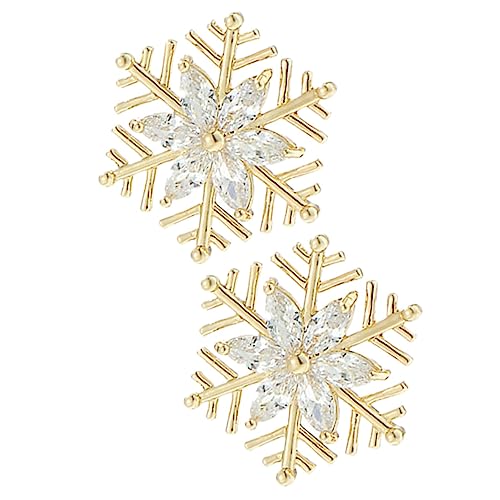 GAROZATION Elegante Schneeflocke Pin 2 Stücke Frau Brust Alle-kragen Brosche Corsage Zubehör von GAROZATION