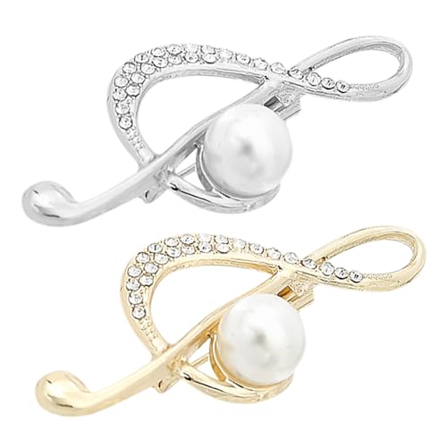 GAROZATION 2Stücke Musiknotenbroschen für Damen Kreative Schmuck Pins Modisches Kleidungszubehör Elegantes Accessoire für Musikliebhaber für Besondere Anlässe von GAROZATION