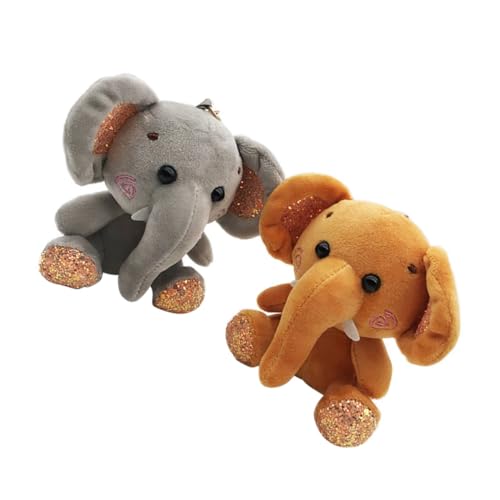 GAROZATION 2stücke Plüsch Elefant Schlüsselanhänger Kuscheltier Dekoration Für Taschen Niedliche Rucksack Perfektes Für Freunde von GAROZATION