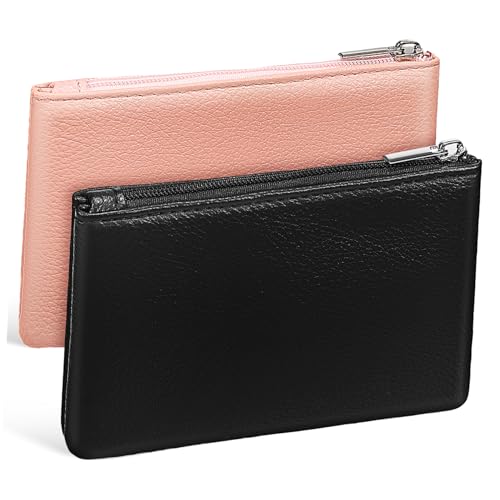 GAROZATION 2stücke Kleine Münztasche Mit Reißverschluss Wechselgeldbörse Aus Pu- Tragbar Für Damen Zur Aufbewahrung Von Münzen Und Kleinigkeiten von GAROZATION