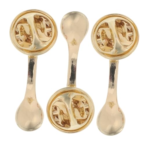 GAROZATION 3 Stück Legierung Kaffeelöffel Brosche Pins Galvanisierte Revers Pin Abzeichen Niedliche Und Kreative Metall Pins Für Rucksäcke Jacken Frauen Schmuck von GAROZATION