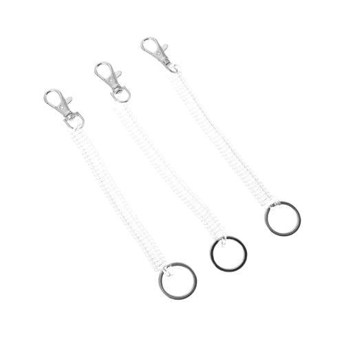 GAROZATION 3 Stücke Frühling Schlüsselkette Spule Elastische Schlüsselring Einziehbare Tasche Telefon Feder Kette von GAROZATION