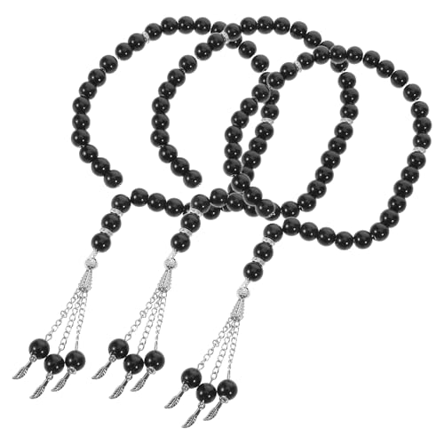 GAROZATION 3 stücke Handgebet Perlen Armband Islamischen Rosenkranz Für Männer Und Frauen Muslimischen Gebet Religiöse Armreif Schmuck Für Zeremonien von GAROZATION