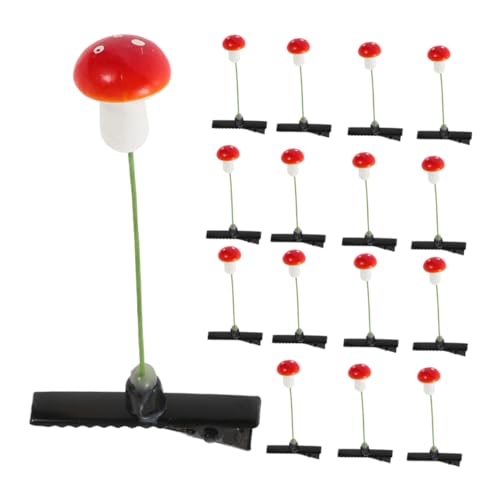GAROZATION 30St Pilzhaarnadel haarspangen haarschmuck Haaraccessoires für Haarclips für Party-Haarnadeln Haarschmuck für Frauen lustige Haarspangen Harz rot von GAROZATION