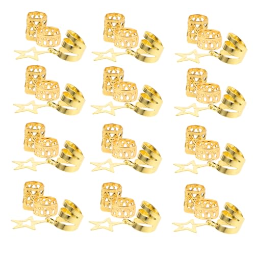 GAROZATION 36stücke Haarschmuck Für Zöpfe Metallische Spiralringe Für Dreadlocks Und Geflochtene Frisuren Haarschmuck Für Und Mädchen Goldfarbenes von GAROZATION