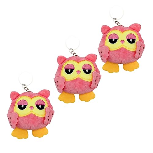 GAROZATION 3st Eule-anhänger Zappeln Zappelspielzeug Partytütenfüller Regenmacher-babyspielzeug Quetschspielzeug -Ornamente Puppe Zum Aufhängen Gepäckanhänger Hängendes Plüsch von GAROZATION