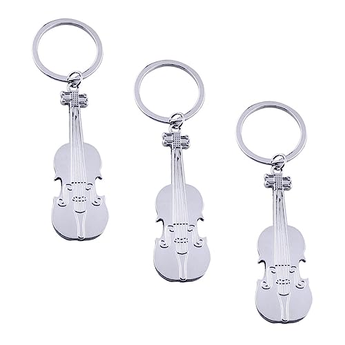 GAROZATION 3stücke Violine Schlüsselanhänger Musikinstrument Anhänger Hängender Schlüssel Kette Decor Flaschenöffner Kreative Design Für Taschen Schlüssel Autoschlüssel von GAROZATION