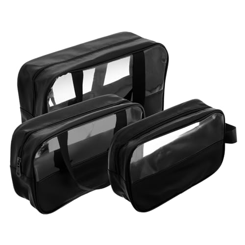 GAROZATION 3stücke Teiliges Set Großer Kapazität Make-up Tasche Wasserdichtes Transparentes Reise-Organizer-Set Mit Haltegriff Für Kosmetik Und Toilettenartikel Für Zuhause Und Unterwegs von GAROZATION