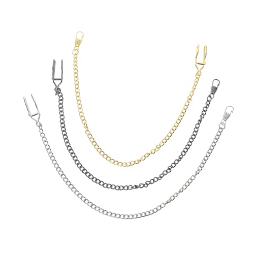 GAROZATION 3stücke Vintage Metallkette Für Taschenuhr Mit Clip Anhänger Taschenuhrketten Aus Legierung Passend Für Herren Und Damen Hängeketten Zubehör Für Taschenuhren von GAROZATION