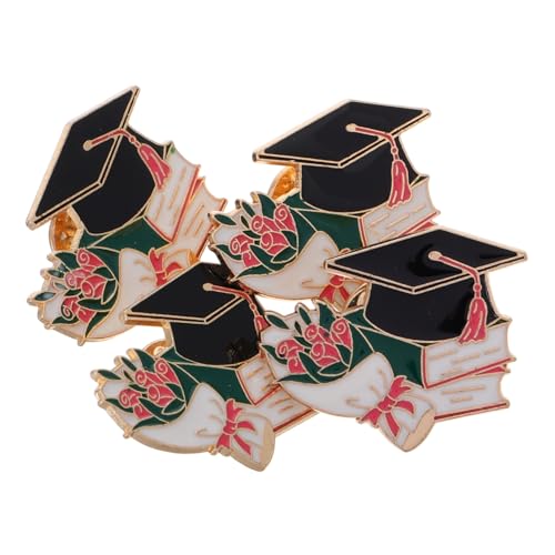 GAROZATION 4 Stück Abschlussmütze Brosche Navy Absolvent Brosche Abschlussmütze Pins Abschlussnadel Abschlussknopf Pins Individuelle Abschlussbrosche Absolventennadel Abschlussbrosche von GAROZATION