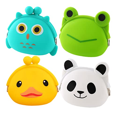 GAROZATION 4stücke Münzen Beutel Cartoon Aufbewahrungstasche Für Junge Mädchen Münztasche Geldbörse Kopfhörertasche Lagerung Tasche Für Münze Lagerung von GAROZATION