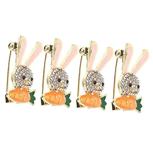 GAROZATION 4 Stücke Anstecknadel Mode Broschen Cartoon Bunny Pin Für Kleidung Schal von GAROZATION