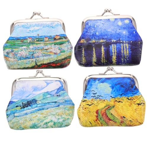 GAROZATION 4stücke Kleine Damen Münzbörse Im Vintage-Design Teiliges Aus Pu Reisen Passt Bequem Tasche Oder Handtasche Als Für Frauen Und Mädchen von GAROZATION