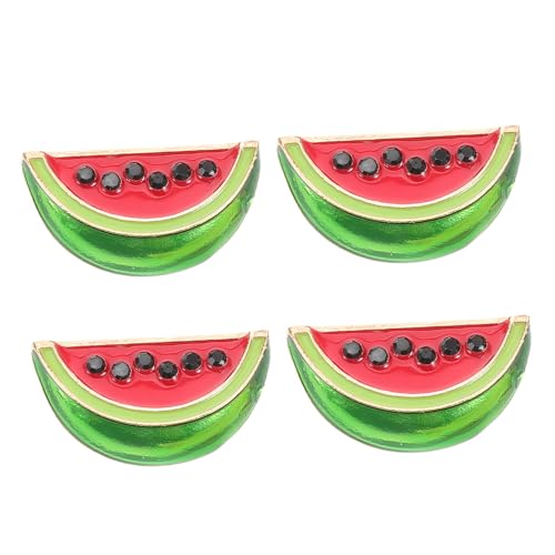 GAROZATION 4 Stück Teiliges Wassermelonen Broschen Cardigan Clip und Schal Anstecker Reversnadel für Pullover Kleider Schals Damen und Herren Kleidungsschmuck von GAROZATION