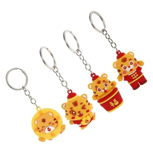 GAROZATION Eleganter Tiger-schlüsselanhänger in Bezaubernder Beanie-Form Für Schultasche Handtasche Geldbörse Dekoration Hängeornament von GAROZATION