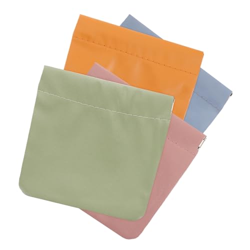 GAROZATION 4stücke Pu Leder Organizer Tasche Kompakte Kosmetiktasche Für Make-up Münzen Und Lippenstift Cute Pouch Für Handtasche von GAROZATION