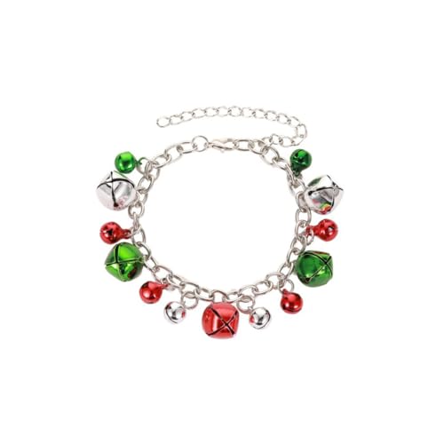 GAROZATION 4 Teiliges Glöckchen Halsketten Set Mit Ohrringen Winzigen Weihnachtsarmbändern Schmuckarmbändern Charms Weihnachtsglocken Armbändern Mädchen Klingelketten Für Frauen Und von GAROZATION