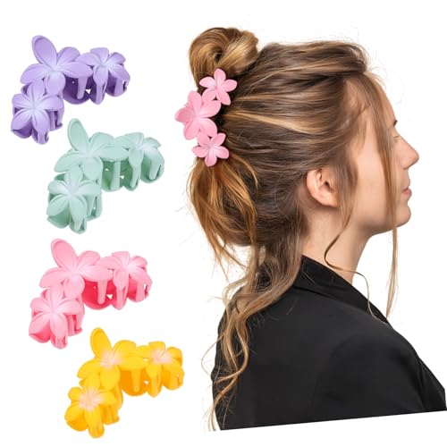GAROZATION 4stücke Blumen-haarklammern Blumenhaarspangen Haarklammern Für Dickes Haar Süße Haarklammern Mit Starkem Halt Damen-haarstyling-clips Haarschmuck von GAROZATION