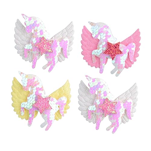 GAROZATION 4stücke Einhorn Haarspange Für Mädchen Sternen Haar Clips Aus Junge Mädchen Haarnadeln Zum Befestigen Attraktives Haar Ornament von GAROZATION