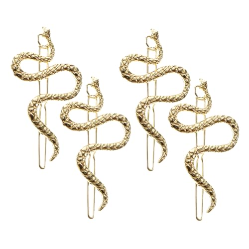 GAROZATION 4stücke Schlangen-haarspangen Aus Legierung Dekorative S-förmige Haarnadeln Für Damen Rutschfeste Haarspangen Als Haar-accessoires Für Verschiedene Anlässe von GAROZATION