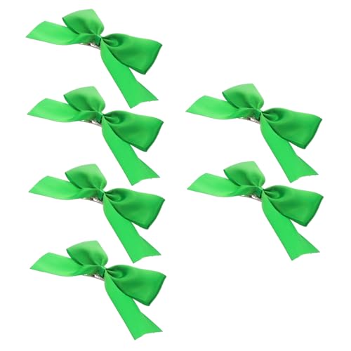 GAROZATION 6st Haarnadeln Zum Irischen Tag Grüne Haaraccessoires Haarspangen Grünes Bogen Party Haaraufsatz Festival-haarnadel Dekorative Grüne Haarnadel Kinderhaarspange Green Schleife von GAROZATION