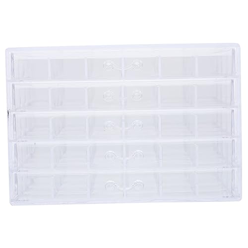 GAROZATION Aufbewahrungsbox Für Nailart Transparente Kunststoffschublade Organizer-box Für Nagelzubehör Aufbewahrungsbox Mit Fächern Praktischer Aufbewahrungsbehälter Für von GAROZATION