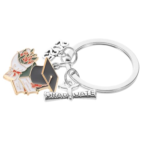 GAROZATION Bachelor-Kappe Absolvent Zubehör Abschlussschmuck 2025 Abschlussgeschenk Aus Edelstahl Anhänger Aus Edelstahl Schlüsselanhänger Für Die Familie 2025-jähriger Charme Legierung von GAROZATION