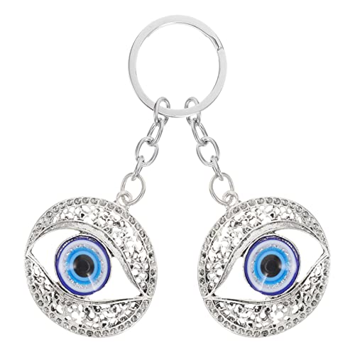 GAROZATION 2stücke Blaues Auge Schlüsselanhänger Dekorativer Schlüsselanhänger Aus Legierung Und Für Tasche Oder Rucksack Kreativ Geformter Schlüsselornament von GAROZATION