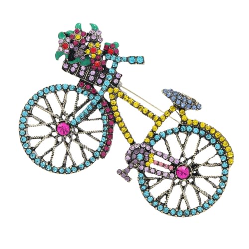 GAROZATION Brosche Fahrradform Strass Anstecknadel Kleidung Schmuck Accessoire für Party Konzert Business Vielseitig Leicht und Rostfrei von GAROZATION